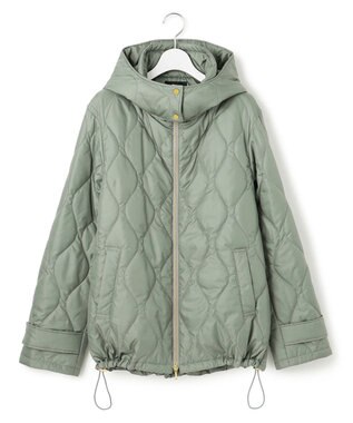 23区 L 中綿パディング フード2WAY アウター セージ系