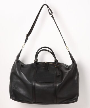 UNBILLION ペルケ perche / ガーメントレザー・サスティナブル2wayボストンL ブラック