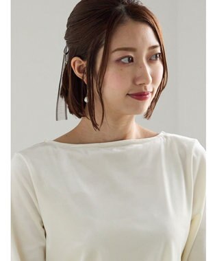 Te chichi ベロアサイドギャザートップス オフホワイト