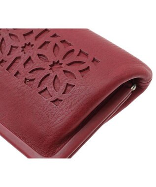 genten カットワーク 口金長財布 ワイン