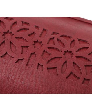 genten カットワーク 口金長財布 ワイン