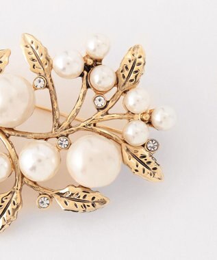 自由区 ツリーパール ブローチ ゴールド系