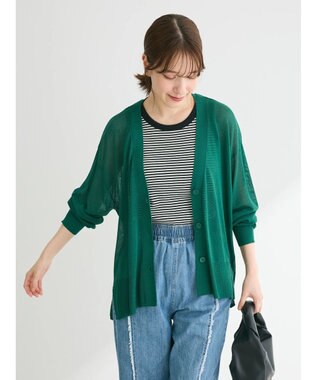 Green Parks さらっと　Ｖネックカーディガン Green