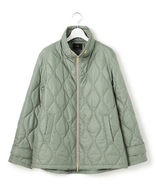23区 L 中綿パディング フード2WAY アウター セージ系