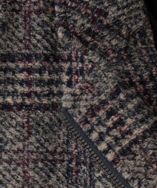 JOSEPH ABBOUD 【イタリア素材/軽量/中綿キルト裏地】スライバーチェックジャージー ジャケット グレー系4