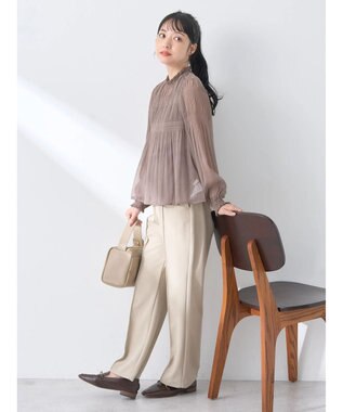 earth music&ecology マジョリカプリーツシアープルオーバー Mocha