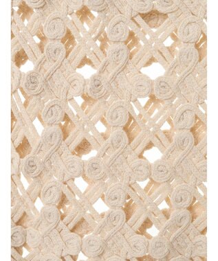 Green Parks かぎ針編みニットベスト Ivory