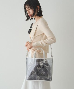 russet 【PEANUTS×russetコラボ第三弾】クリアトート×巾着セットバッグ(CE-1592) Monogram