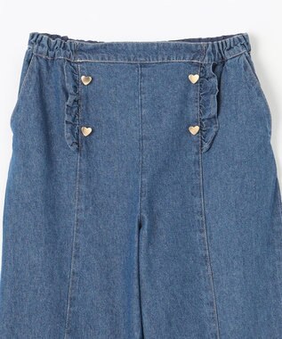 ANY KIDS デニム ワイド パンツ ブルー系デニム