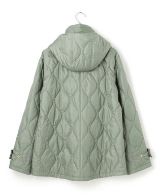 23区 L 中綿パディング フード2WAY アウター セージ系