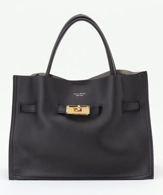 23区 VIOLAd'ORO イタリアンWフェイスレザー トートバッグ ブラック系