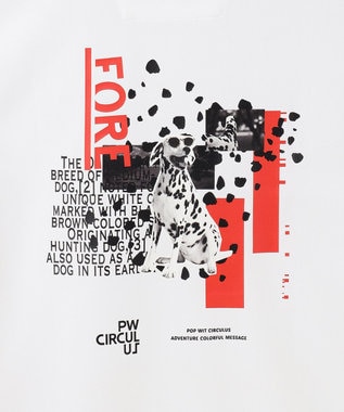 PW CIRCULUS 【MEN】【吸汗速乾】アニマル バックプリント ポロシャツ ホワイト系