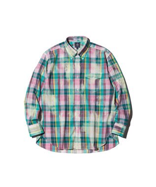 J.PRESS MEN 【J.PRESS ORIGINALS】India Madras Discharge Print Shirt オレンジ系3