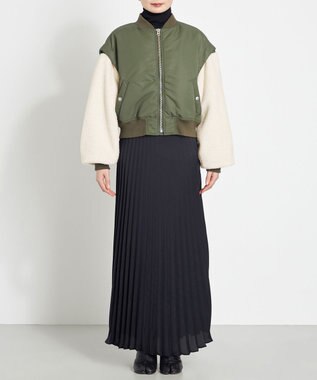 NAVE ボアスリーブ 2WAY MA-1 カーキ系