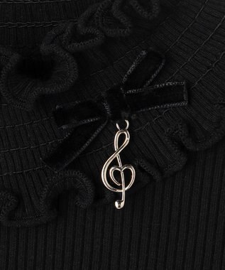 ANY KIDS 音符チャーム付き カットソー ブラック