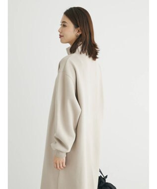 Green Parks Ｂｒｕｓｈｅｄ　裏起毛ワンピース Gray Beige