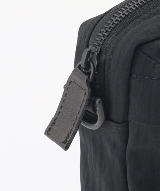 YUSHI RiVER - SHOULDER POUCH ショルダーポーチ  シワ加工 ブラック