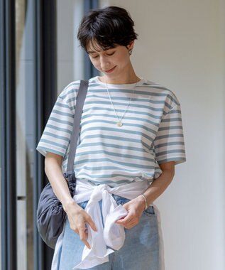 【洗える】シアーフライスボーダー Tシャツ