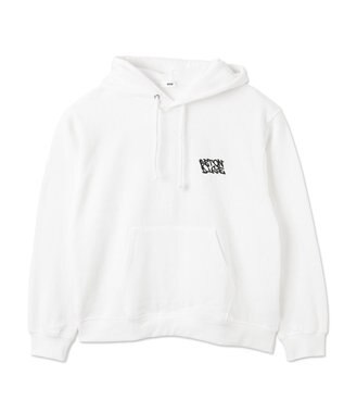 WEGO 【裏起毛/ユニセックス着用ITEM】リラックスフィットグラフィックパーカー ホワイト