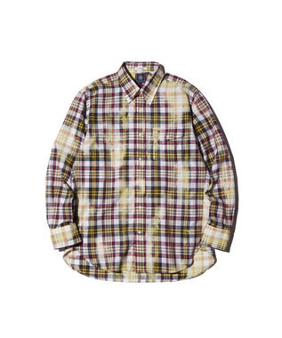 J.PRESS MEN 【J.PRESS ORIGINALS】India Madras Discharge Print Shirt ネイビー系3