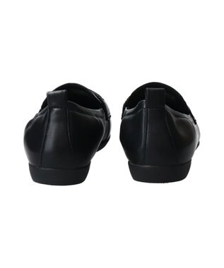 INTER-CHAUSSURES 【BUSSOLA】シャーリングフラットローファー ブラック