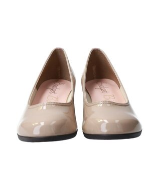 Bridget Birkin 【Bridget Birkin】ウエッジヒールレインパンプス ベージュエナメル