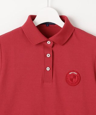 23区GOLF 【WOMEN】【吸水速乾・UVケア】カノコ 半袖ポロシャツ ワイン系