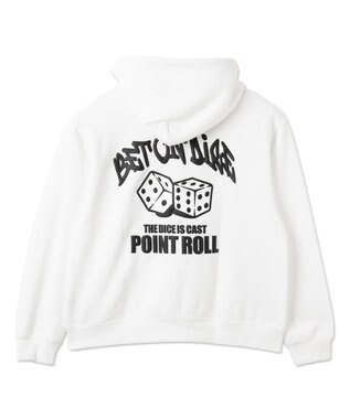 WEGO 【裏起毛/ユニセックス着用ITEM】リラックスフィットグラフィックパーカー ホワイト