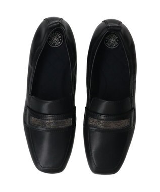 INTER-CHAUSSURES 【BUSSOLA】シャーリングフラットローファー ブラック