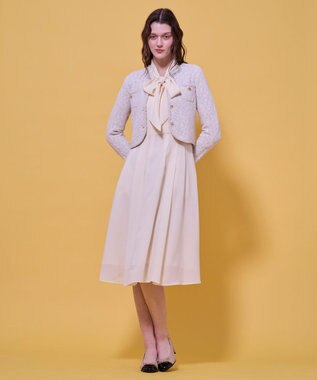 TOCCA TWEEDY MAZE ニットジャケット アイボリー系