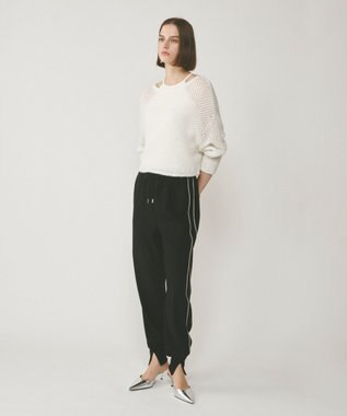 GRACE CONTINENTAL テーパーイージーパンツ ブラック