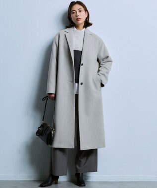 23区 【WEB&一部店舗限定】ウールモッサ チェスターコート ライトグレー系