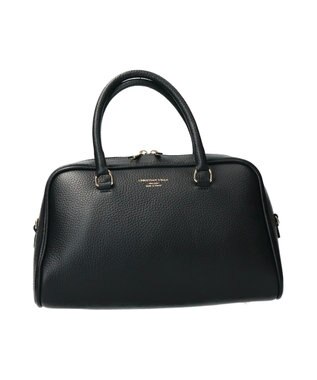 INTER-CHAUSSURES 【CHRISTIAN VILLA】レザーボストンバッグ ブラック