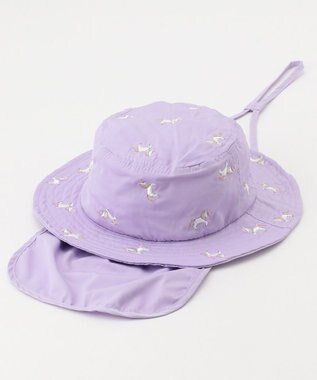 ANY KIDS 刺繍 バケットハット ラベンダー