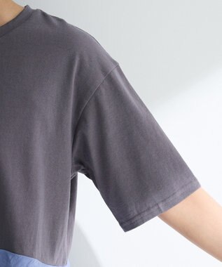 Green Parks サテンティアードドッキングプルオーバー Charcoal Gray