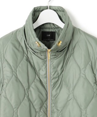 23区 L 中綿パディング フード2WAY アウター セージ系