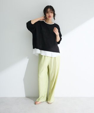 Green Parks サテンティアードドッキングプルオーバー Off White