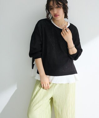 Green Parks サテンティアードドッキングプルオーバー Off White