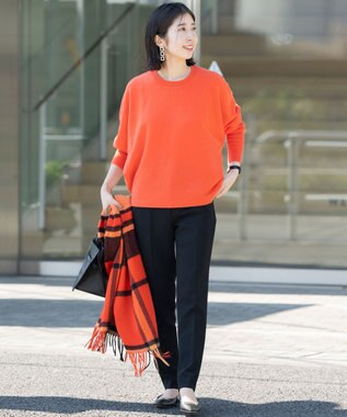 23区 S 【Sサイズ限定】ストレッチダブルクロス テーパード パンツ ブラック系