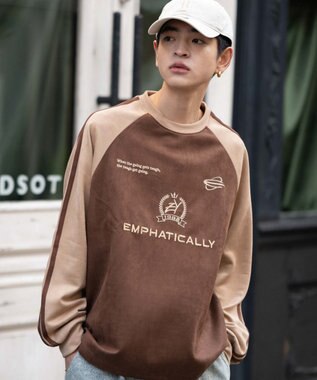 WEGO 【ユニセックス着用ITEM】フェイクスウェードゲームプルオーバー ブラウン