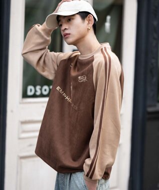 WEGO 【ユニセックス着用ITEM】フェイクスウェードゲームプルオーバー ブラウン