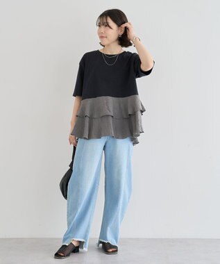 Green Parks サテンティアードドッキングプルオーバー Black