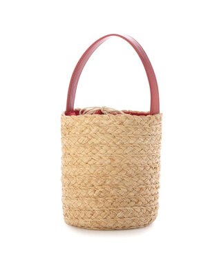 UNBILLION カシュカシュ cachecache / ハート付ラフィアバケットトート カゴバッグ レッド