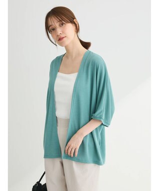 Green Parks よくばり　半袖カットドルマンカーディガン Mint