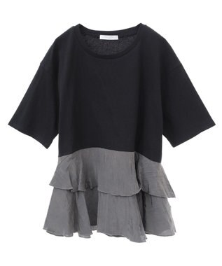 Green Parks サテンティアードドッキングプルオーバー Black