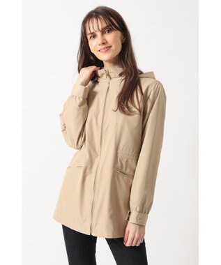 DAKS フーデッドライトタフタブルゾン