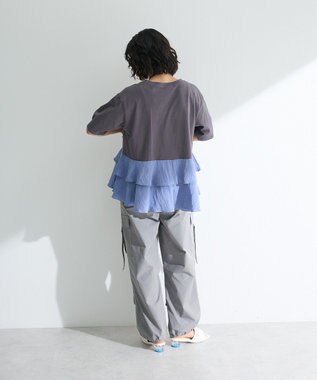 Green Parks サテンティアードドッキングプルオーバー Charcoal Gray