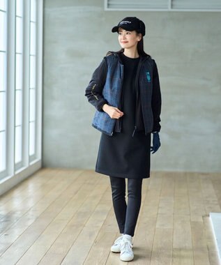 23区GOLF 【WOMEN】マルチウェイ ブルゾン＆リバーシブルベスト セットアイテム　気温の変化に対応 ブラック系