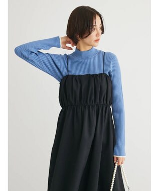 Green Parks ・ＥＬＥＮＣＡＲＥ　ＤＵＥ　ギャザーキャミワンピース Black