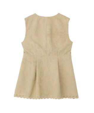 YECCA VECCA 刺繍ペプラムジレ Beige